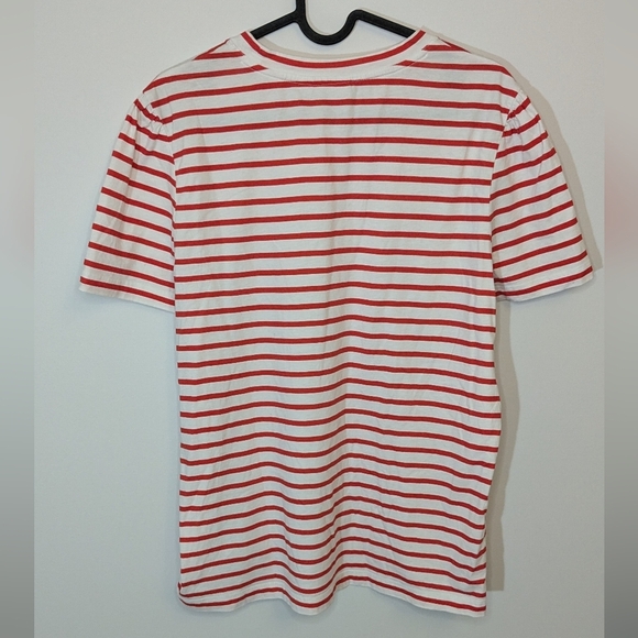 St. Tropez Embroidered Graphic Tshirt - Red white striped - Size L - Picture 9 of 9